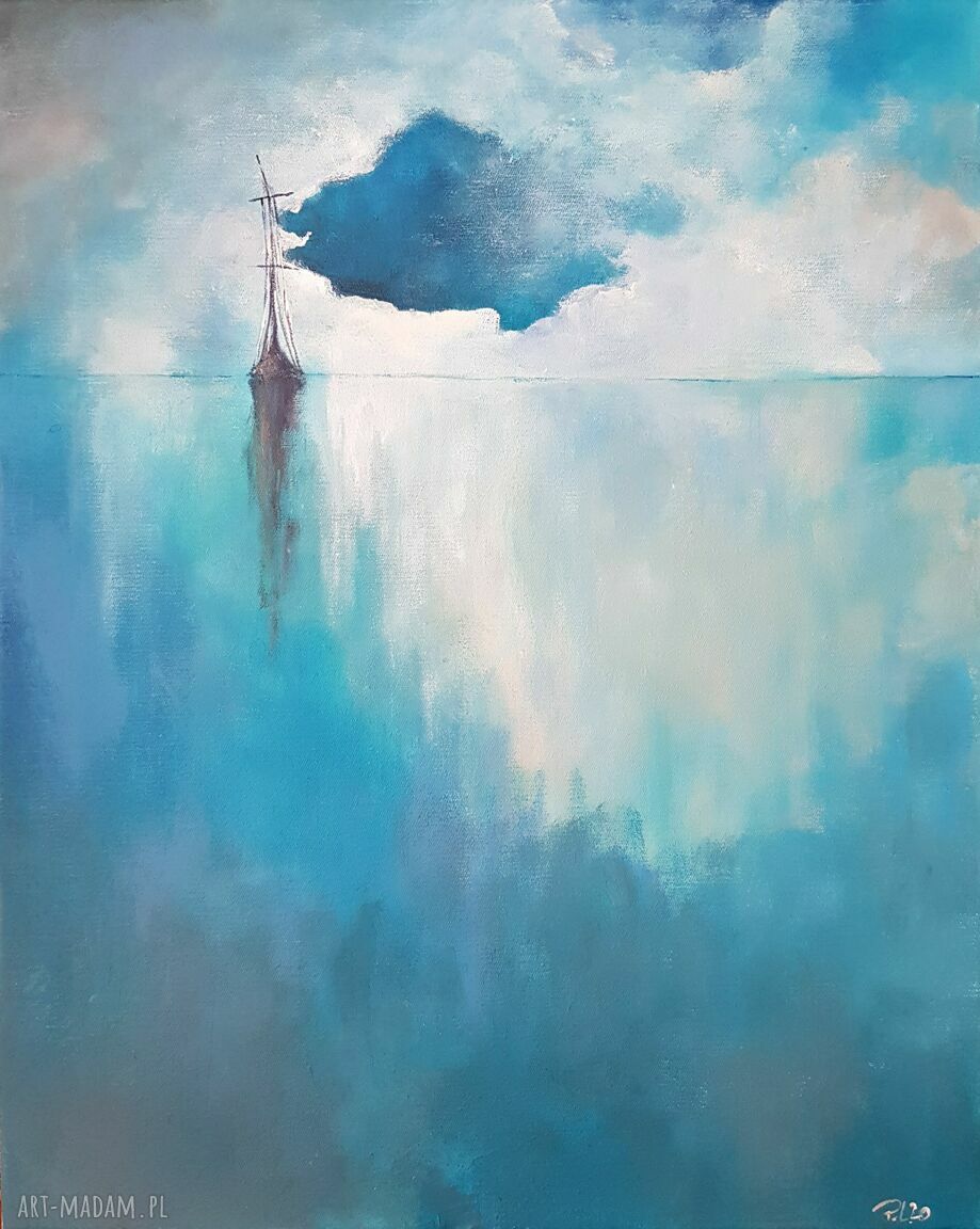 Morze w turkusach - obraz akrylowy 40/50 cm