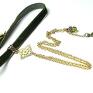 modne naszyjniki choker - olive /smycz/