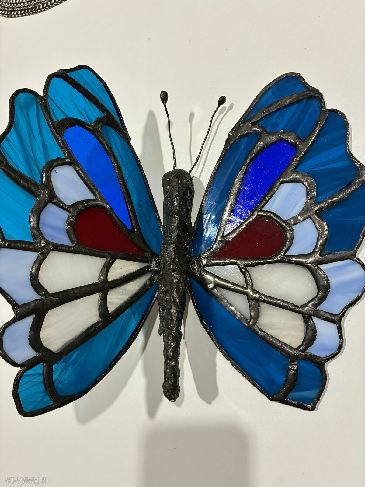 Motyl - witraż Tiffany na grób (handmade)