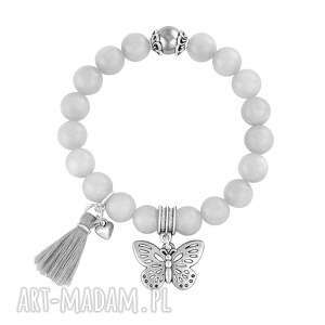 tassel - light grey jade butterfly