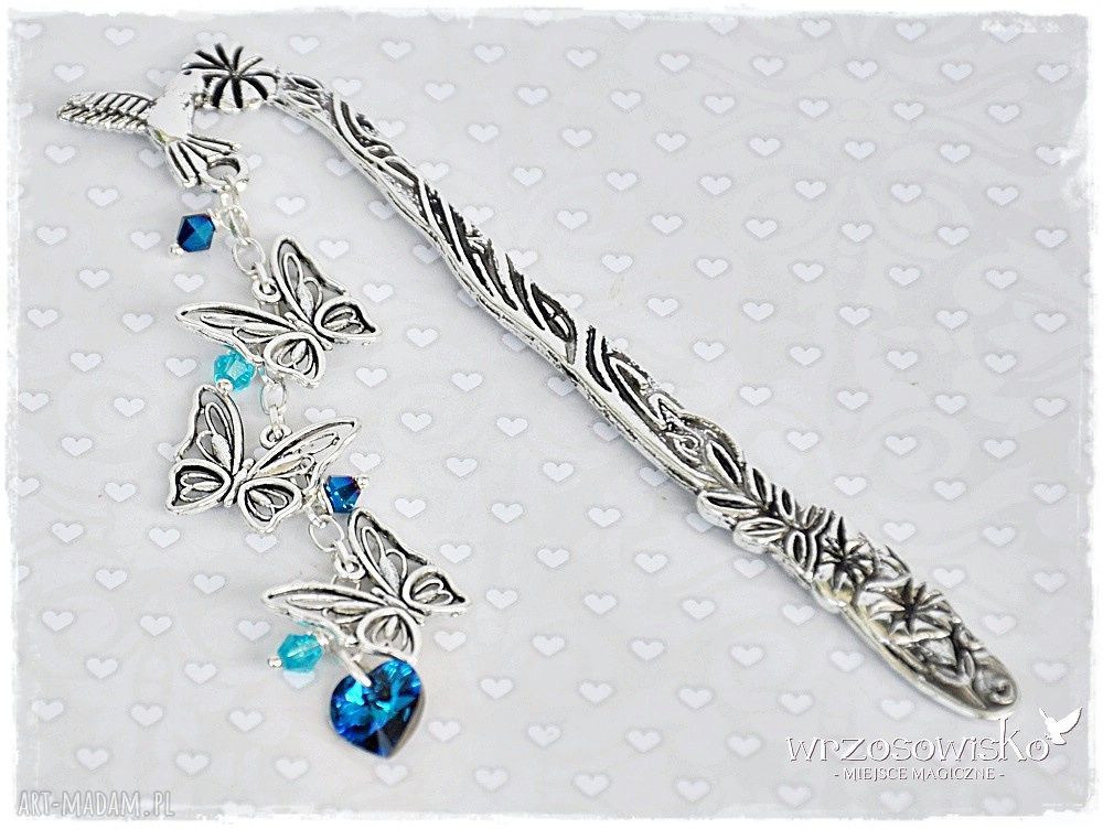 Motyle swarovski ekskluzywna zakładka motyl prezent elegancki