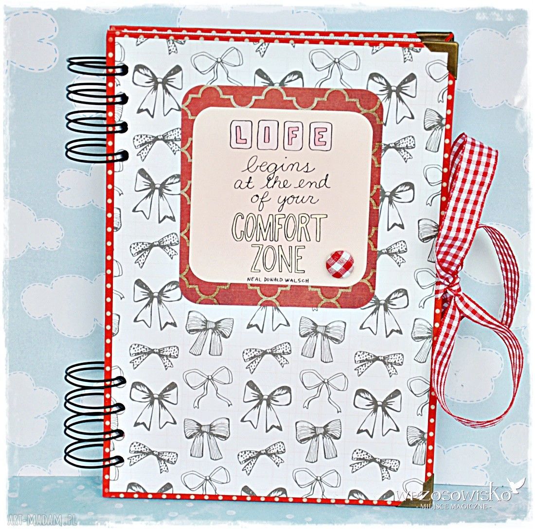 Notatnik motywujący notes scrapbooking motywacja prezent