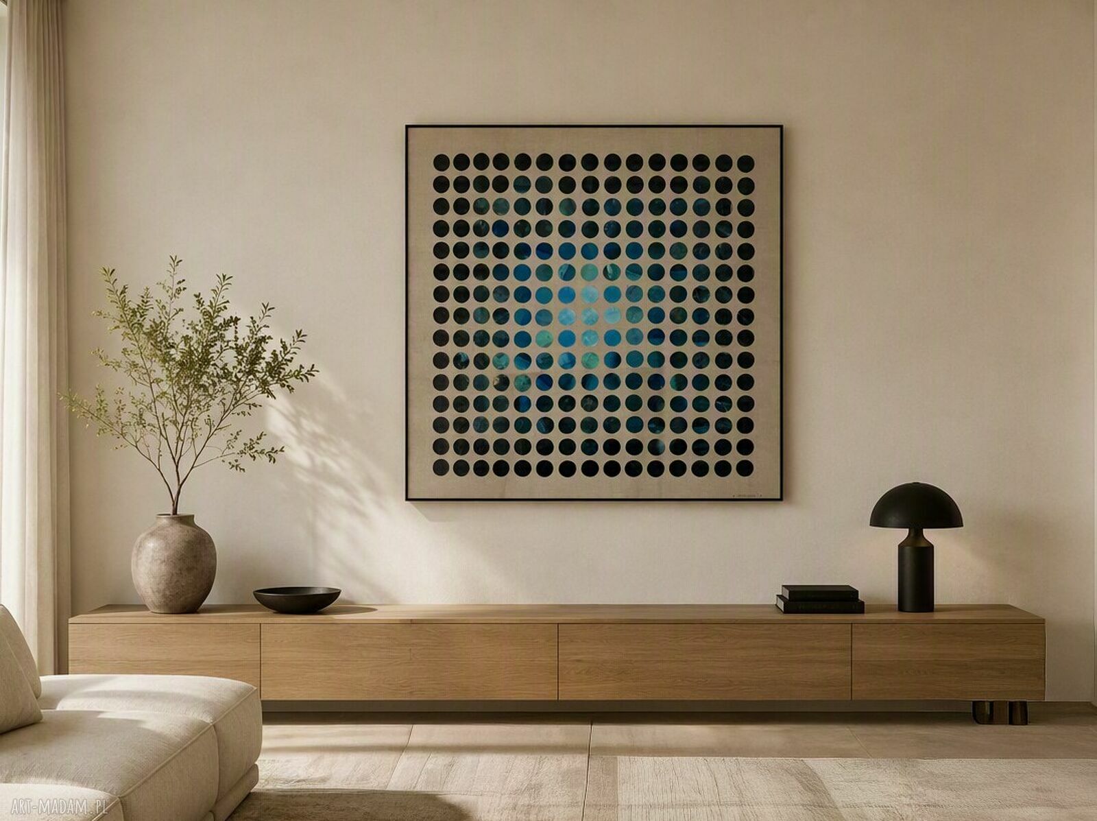 Mozaika - oryginalny obraz akrylowy na płótnie 85x85 cm