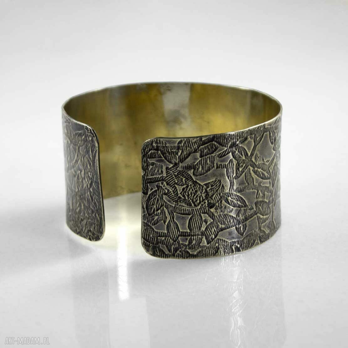 Mozaika - mosiężna bransoletka (2506-03) OOAK