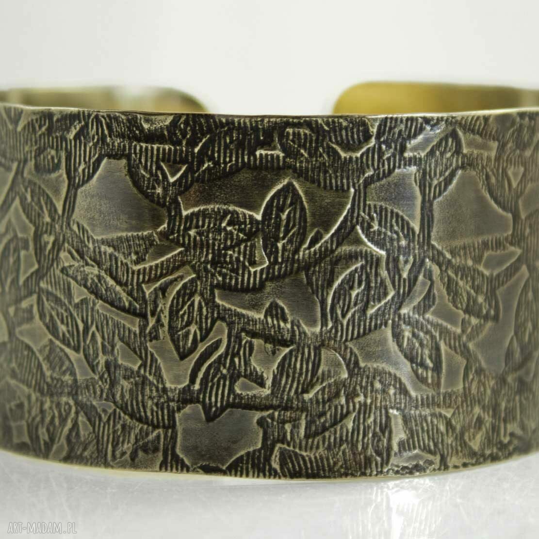 Mozaika - mosiężna bransoletka (2506-03) OOAK