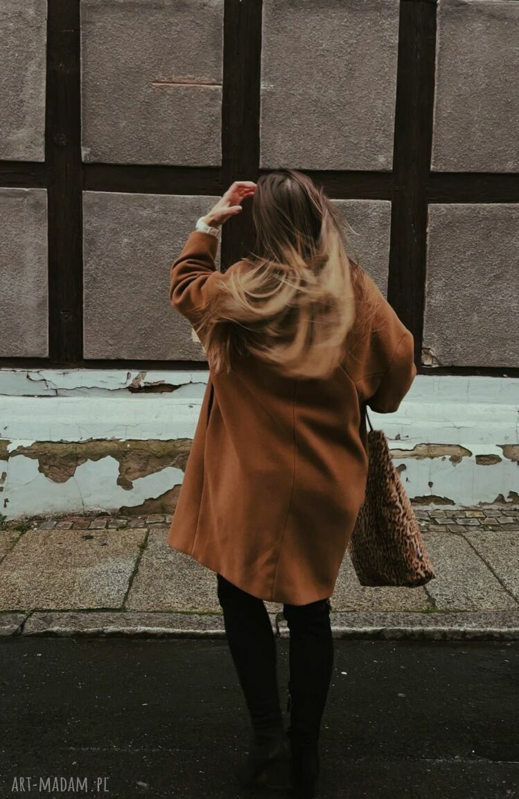 Pojemna torba shopper w panterkę z uszami ze skóry naturalnej