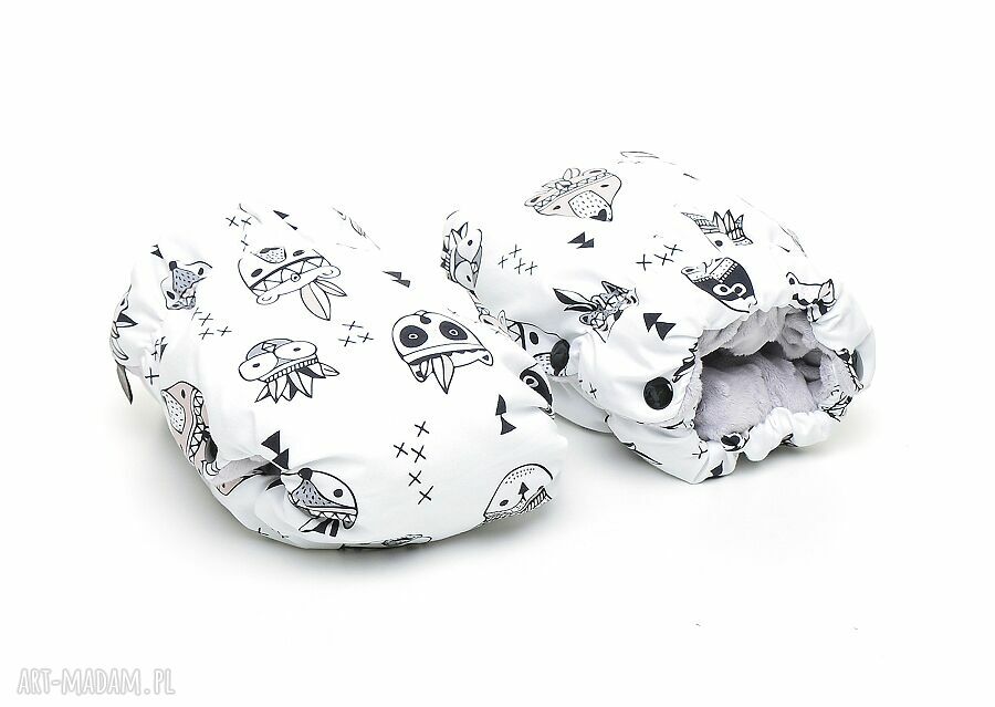 Mufka wÓzka ocieplacz minky indianie szary mufki milutka umili