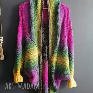 multicolors sweter ponczo