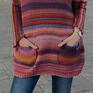 oryginalne swetry dzień matki multikolorowy sweter clearence