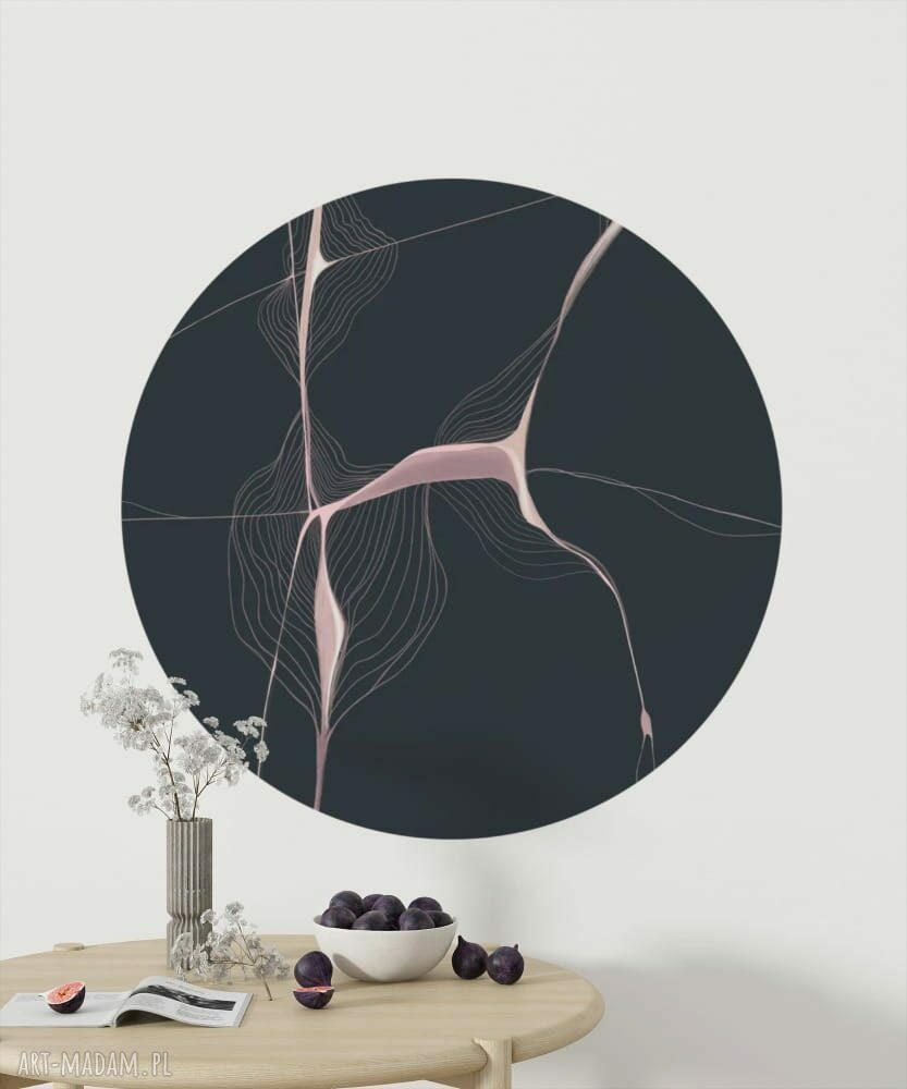 Mural DOTS Organic Lines - okrągła dekoracja ścienna Wallstick 115 cm