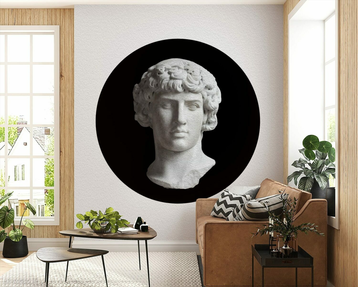 Mural DOTS Dawid Czarny - okrągła dekoracja ścienna ø 115 cm