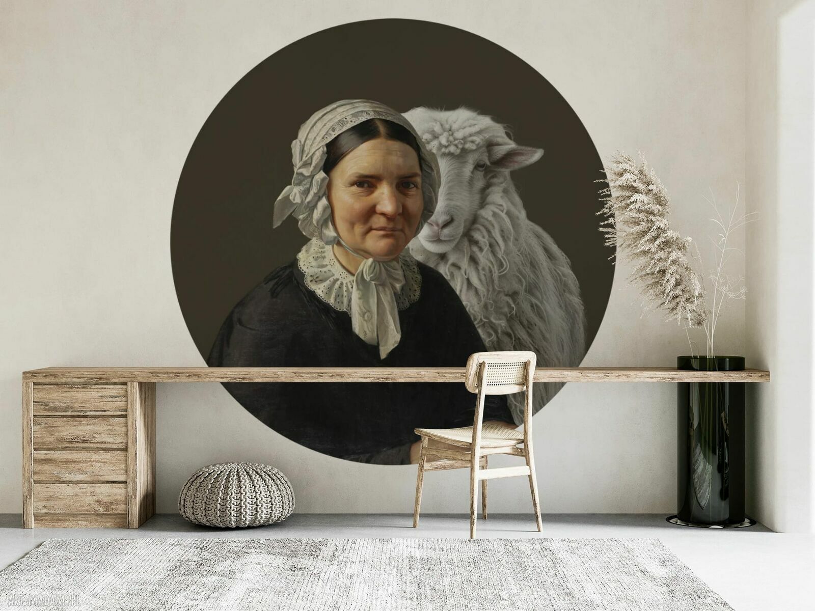 Mural DOTS Pasterka - okrągła dekoracja ścienna