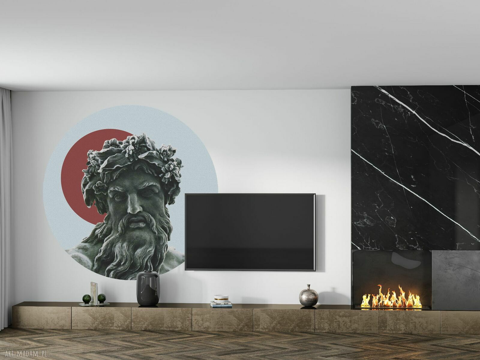 Mural DOTS ZEUS - okrągła dekoracja ścienna Wallstick ø 95 cm