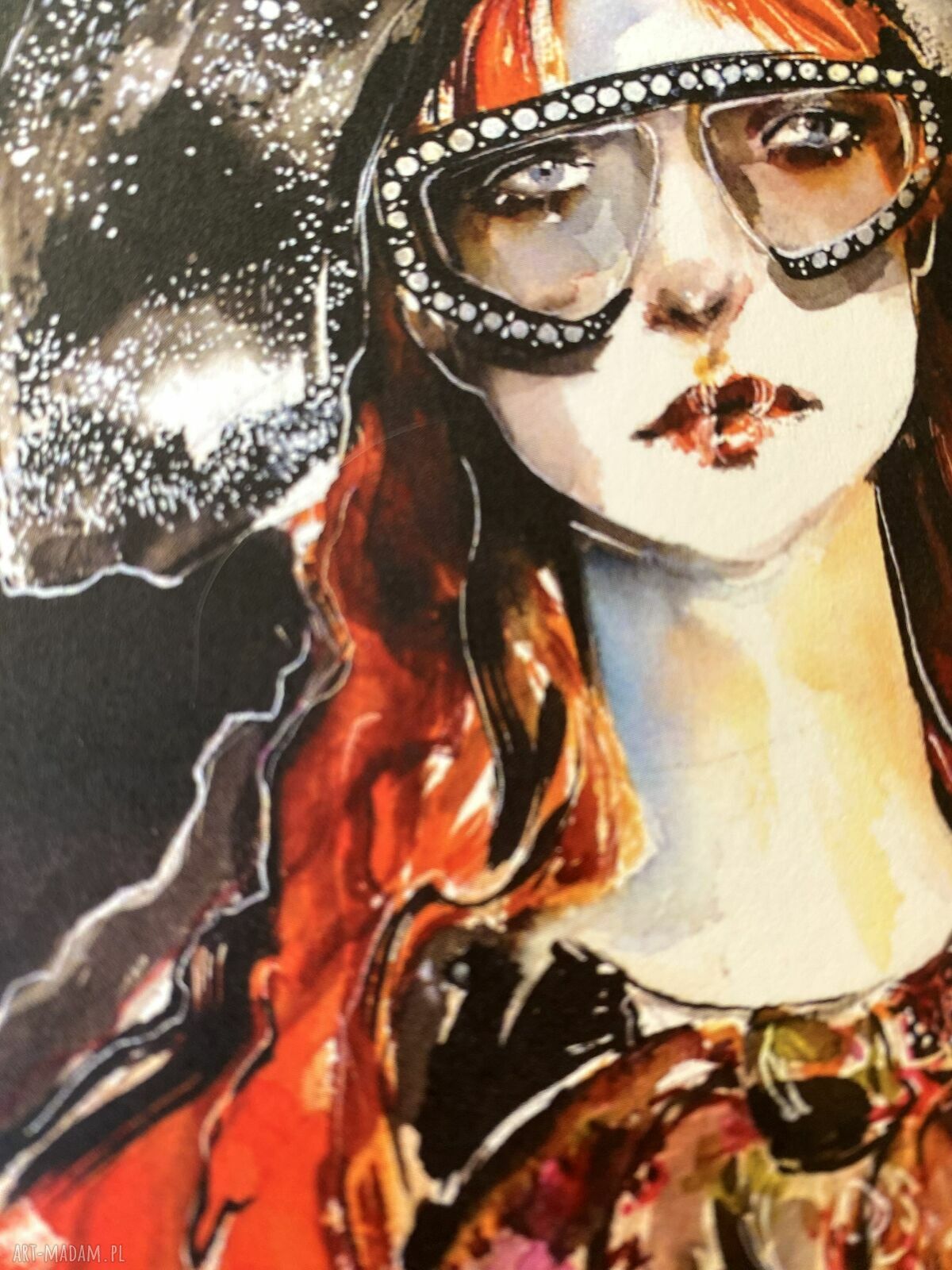 Muse 1: pocztówkowy plakat z ilustracją modową (105 x 148 mm)
