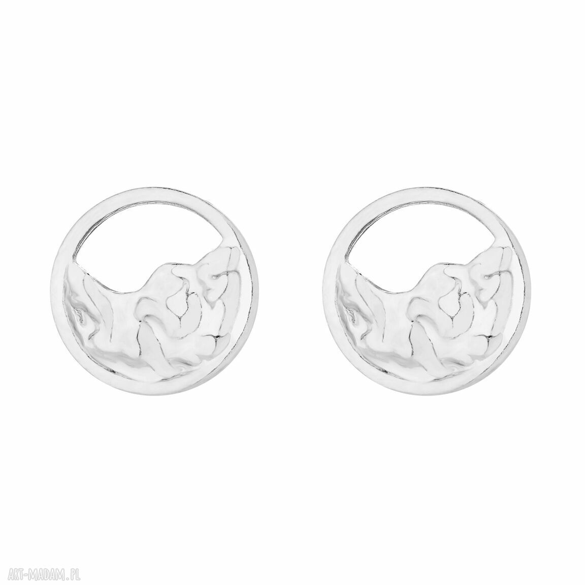 Srebrne ozdobne kółeczka obręcze koła kółka eleganckie srebro925