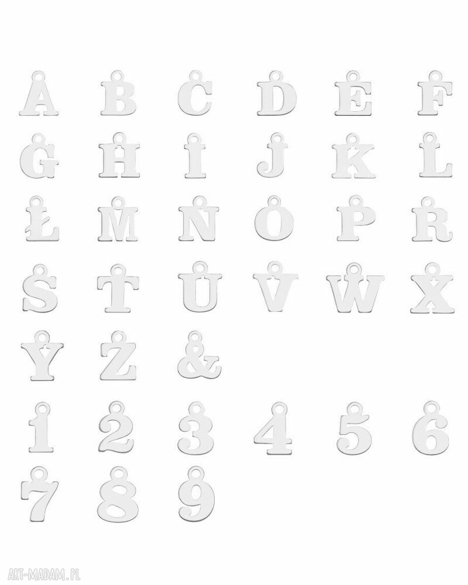 naszyjniki: Srebrny naszyjnik z małą literką HandMade