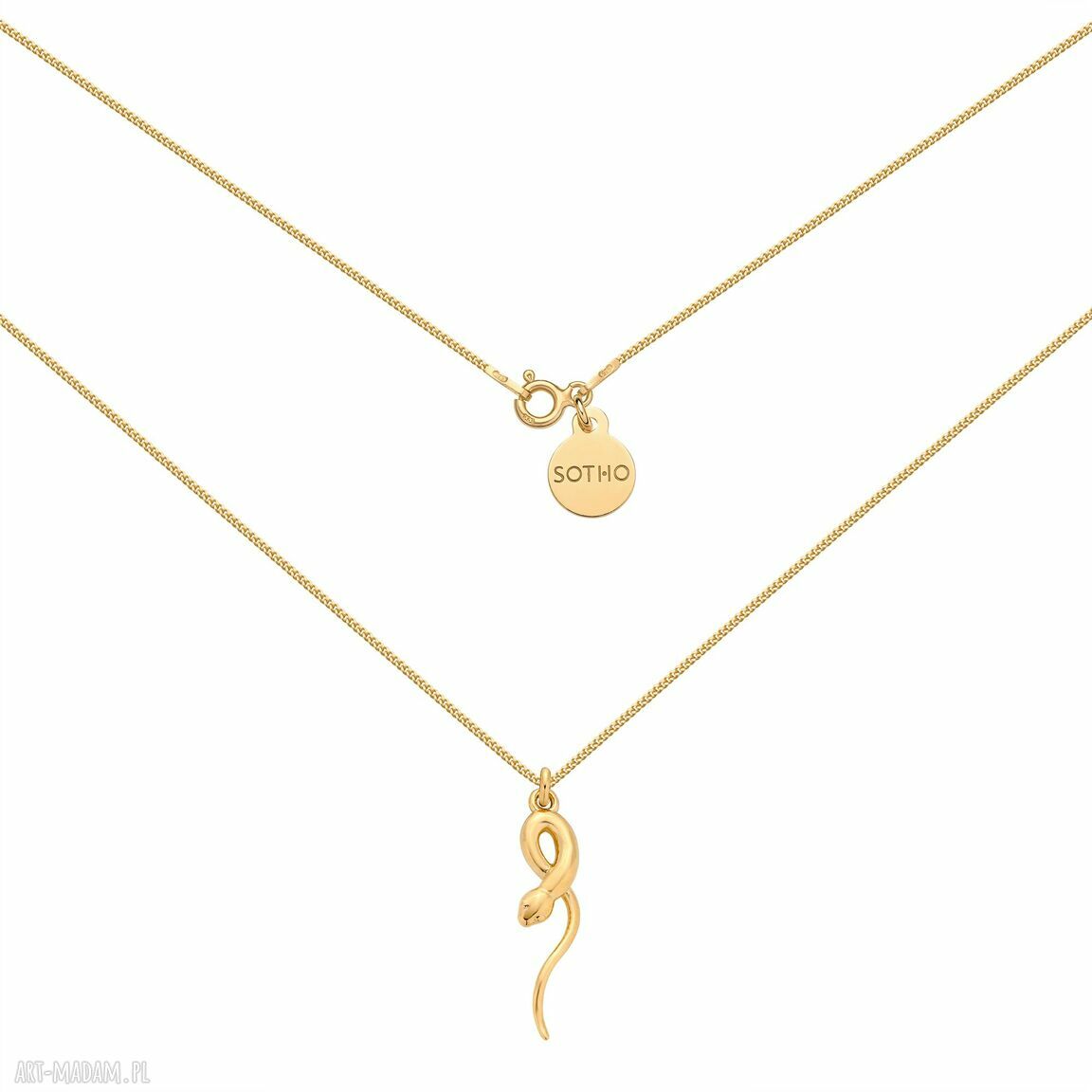 Złoty naszyjnik pancerka wężem snake łańcuszek musthave wąż