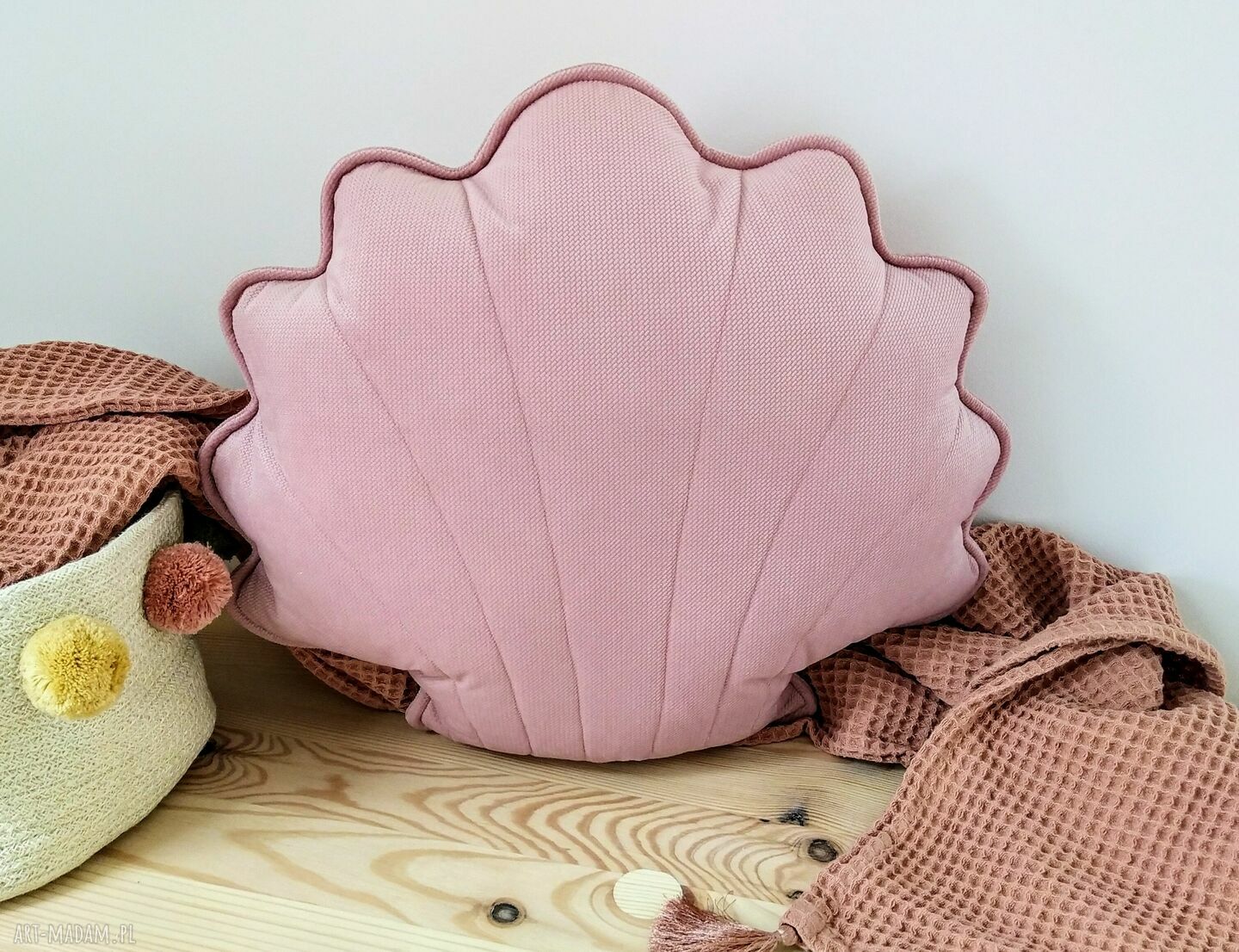 pokoik dziecka: Muszelka poduszka dekoracyjna do pokoju dziecięcego Ręczne wykonanie