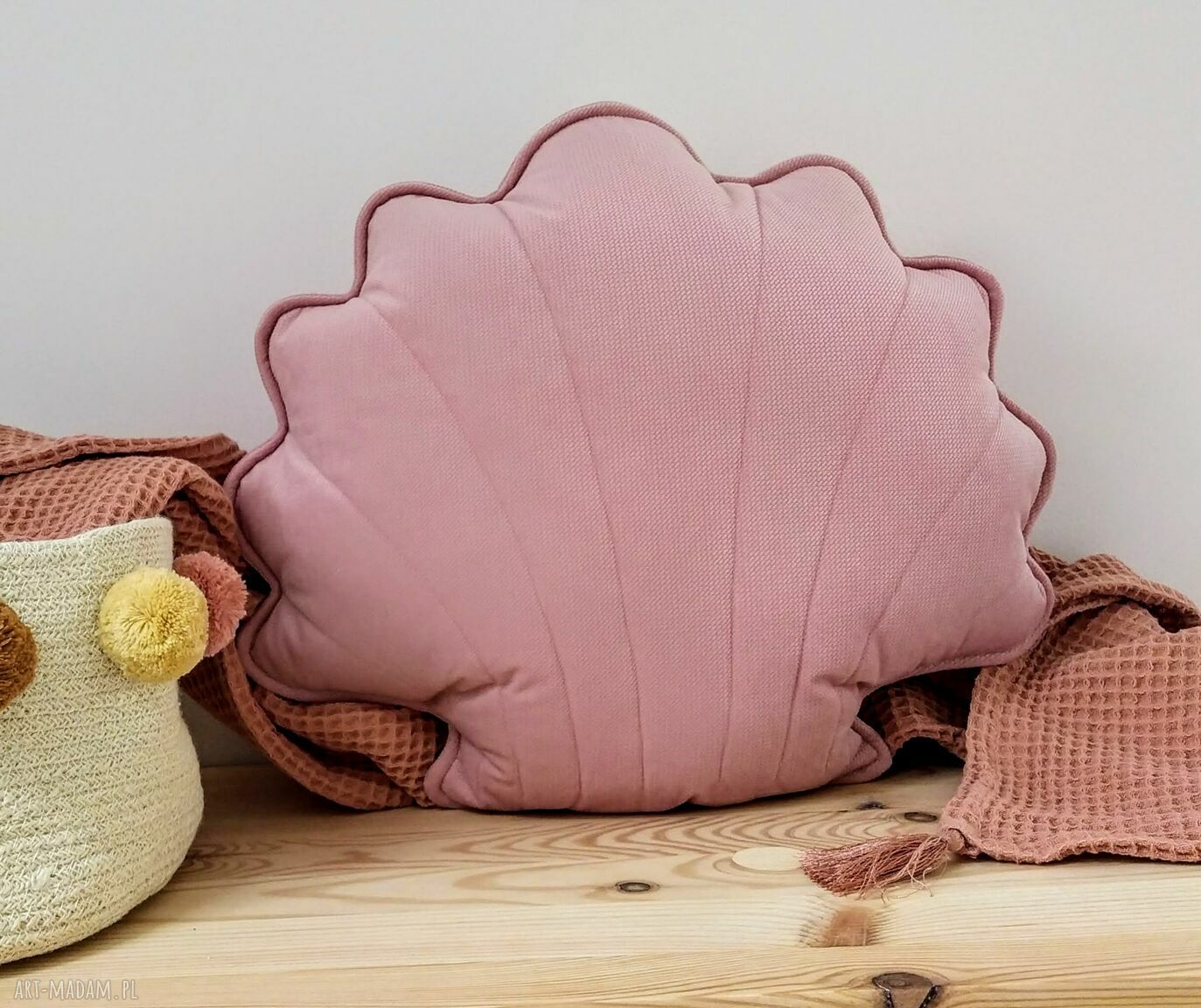 pokoik dziecka: Muszelka poduszka dekoracyjna do pokoju dziecięcego Ręczne wykonanie