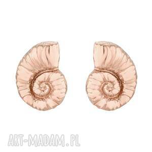 kolczyki muszle z różowego złota sotho - muszelki, sztyfty