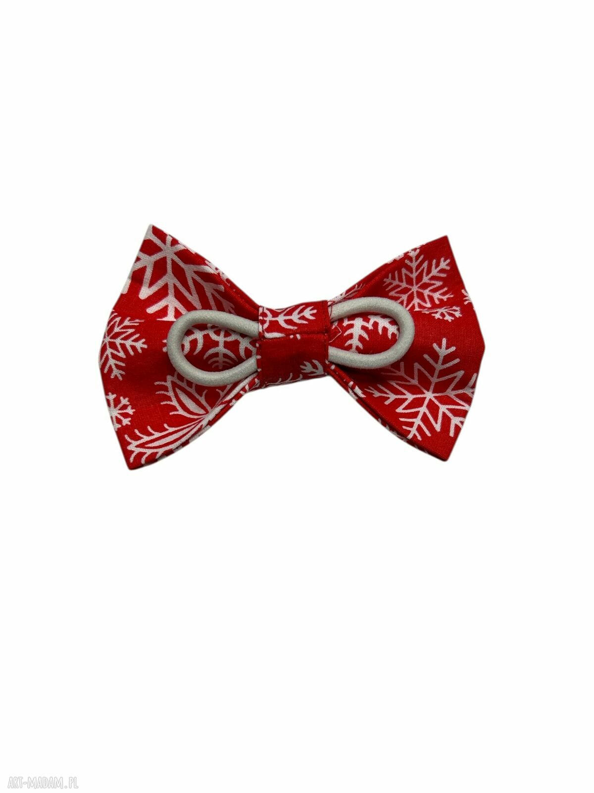 Świąteczna muszka dla psa na obrożę - elegancki pies