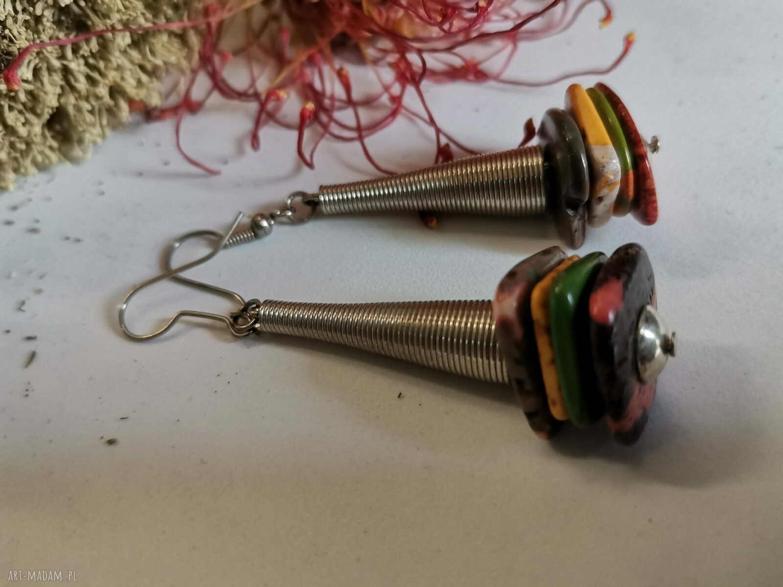 Długie kolczyki z muszlami boho Frida - delikatne i urocze