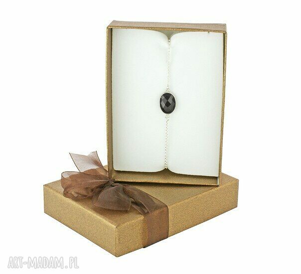 bransoletki: My Precious black onyx oval. autorskie