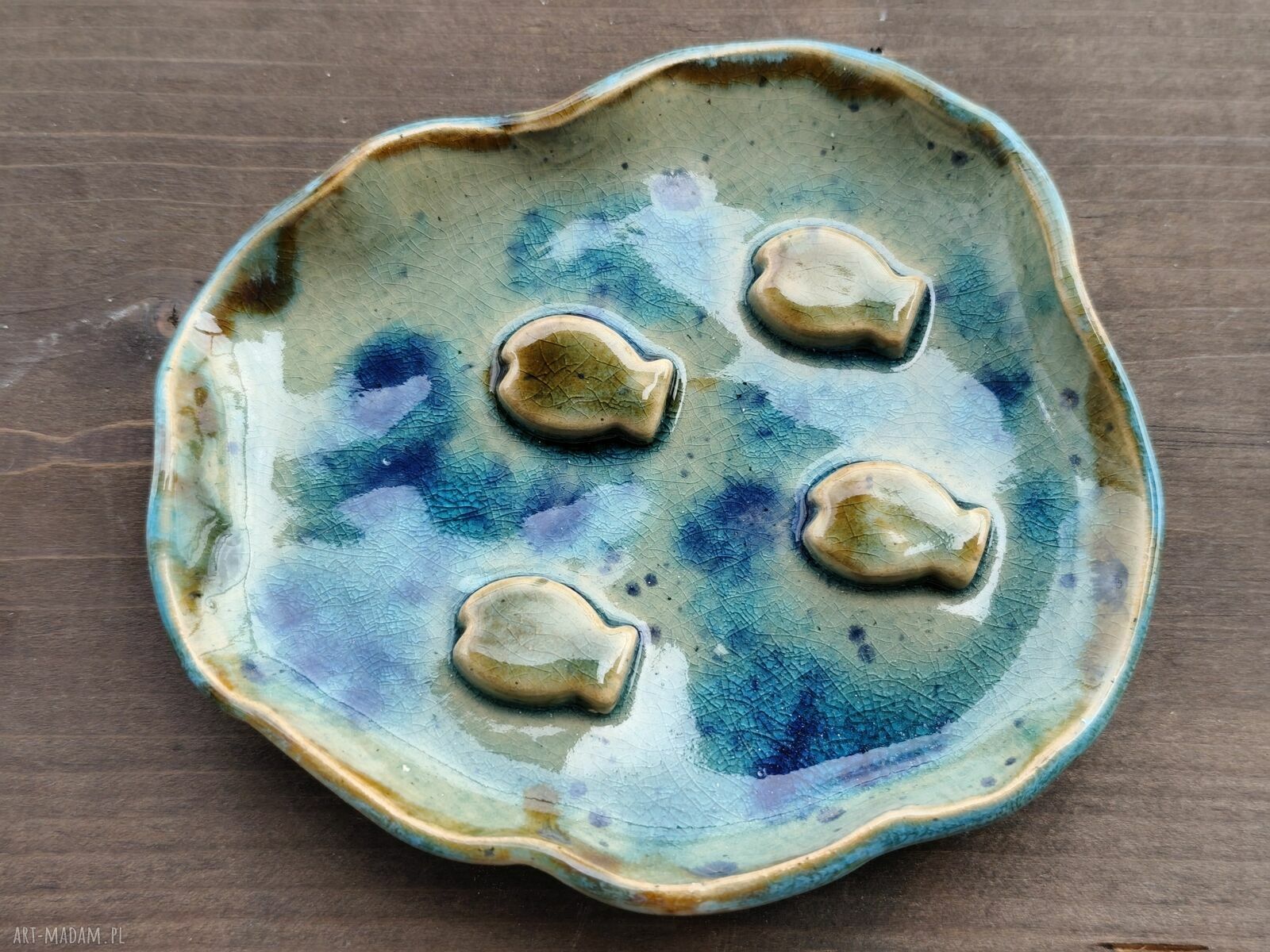 Mydelniczka ceramiczna - ręcznie wykonana do łazienki Wolna Chwila