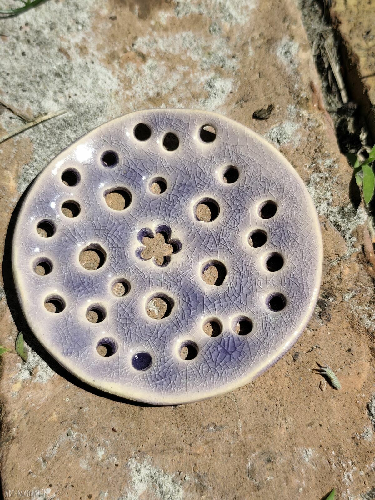 Ręcznie robiona mydelniczka ceramiczna Wolna Chwila