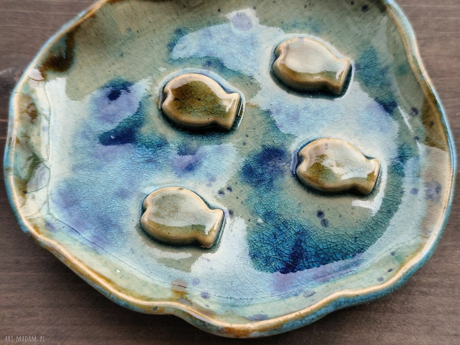 Mydelniczka ceramiczna - ręcznie wykonana do łazienki (Wolna Chwila)