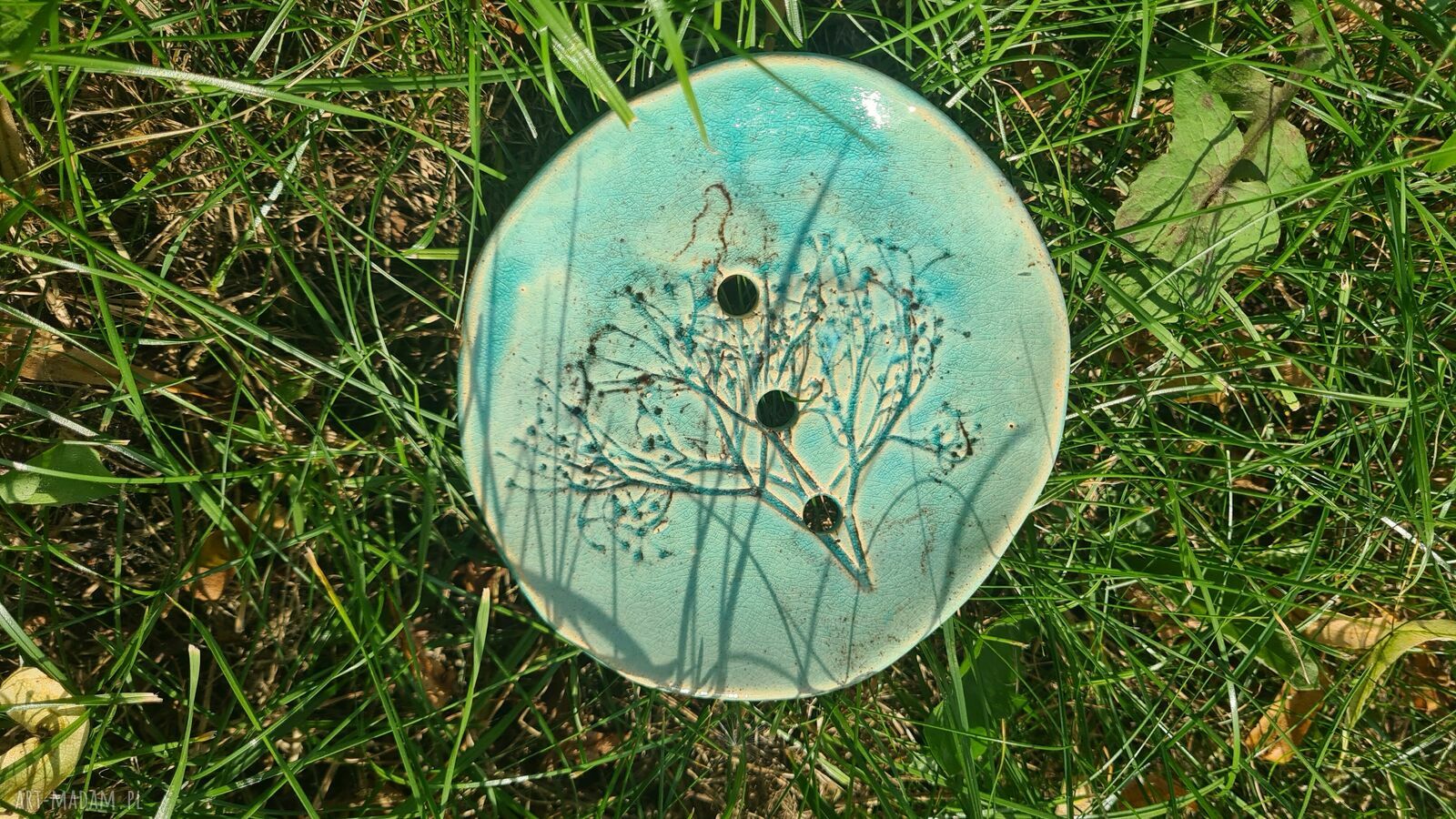 Mydelniczka ceramiczna turkusowa - Wolna Chwila