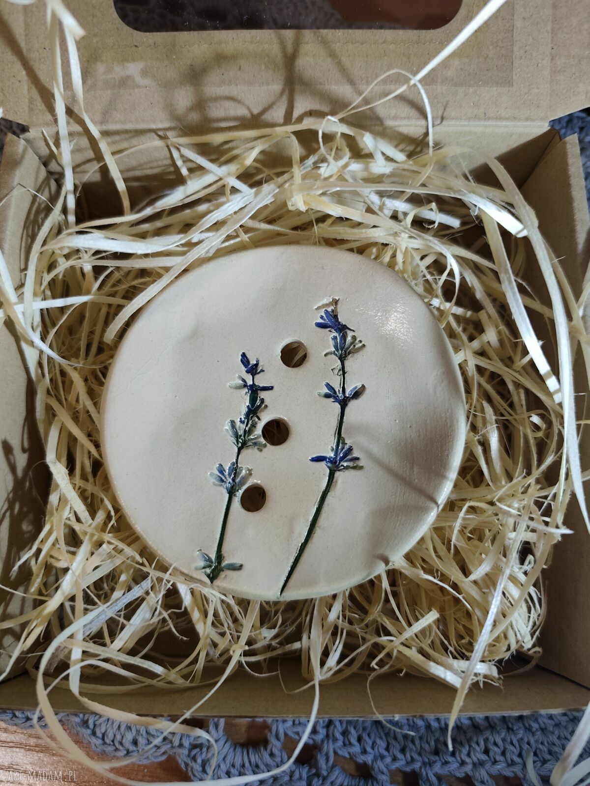 Mydelniczka ceramiczna do łazienki - ręcznie szkliwiona i wypalana