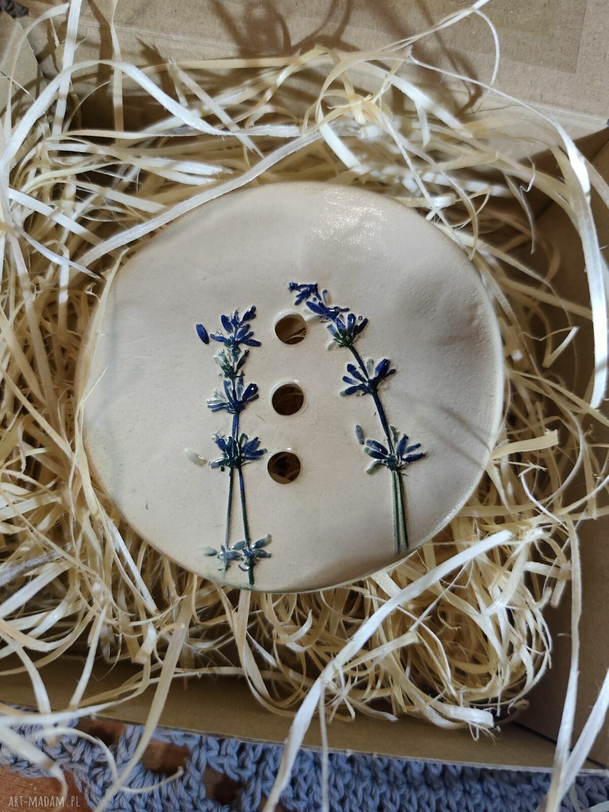 Mydelniczka ceramiczna w naturalnym kolorze - handmade