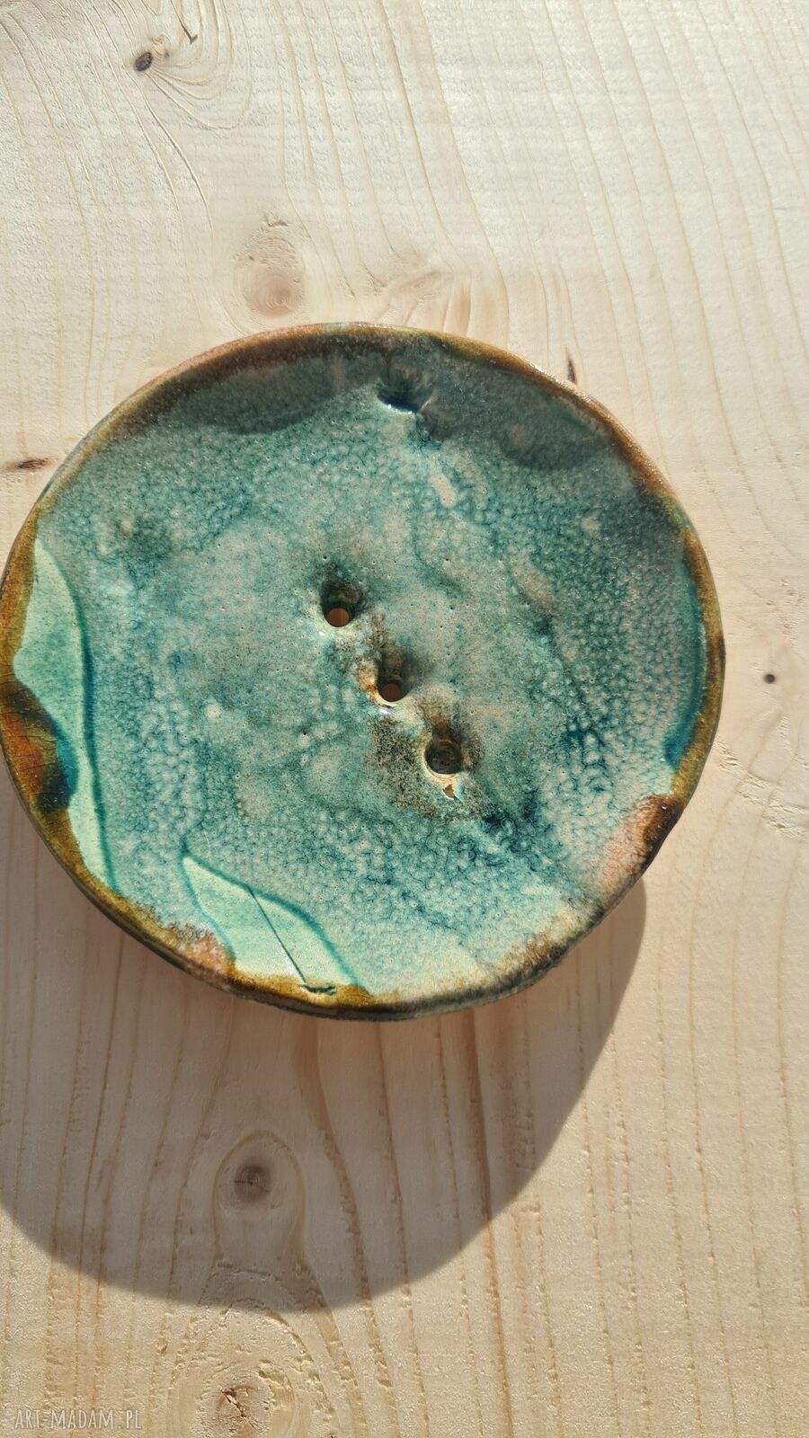 Mydelniczka ceramiczna do łazienki - turkusowa ozdoba i prezent handmade