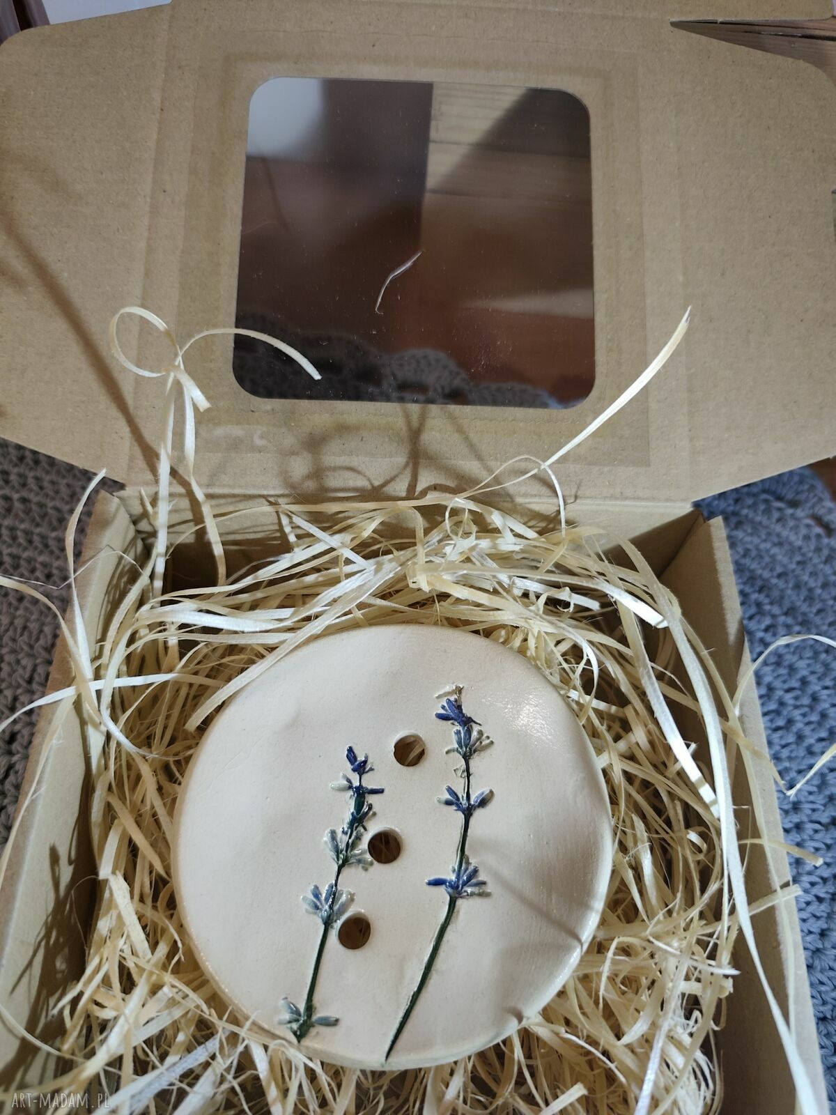 Mydelniczka ceramiczna do łazienki - ręcznie szkliwiona i wypalana