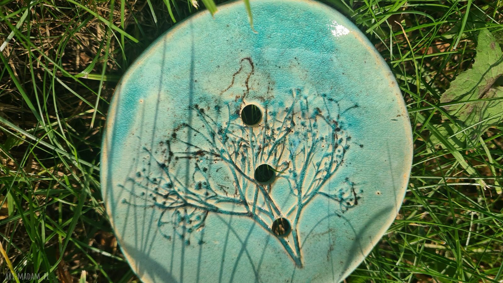 Mydelniczka ceramiczna turkusowa - Wolna Chwila