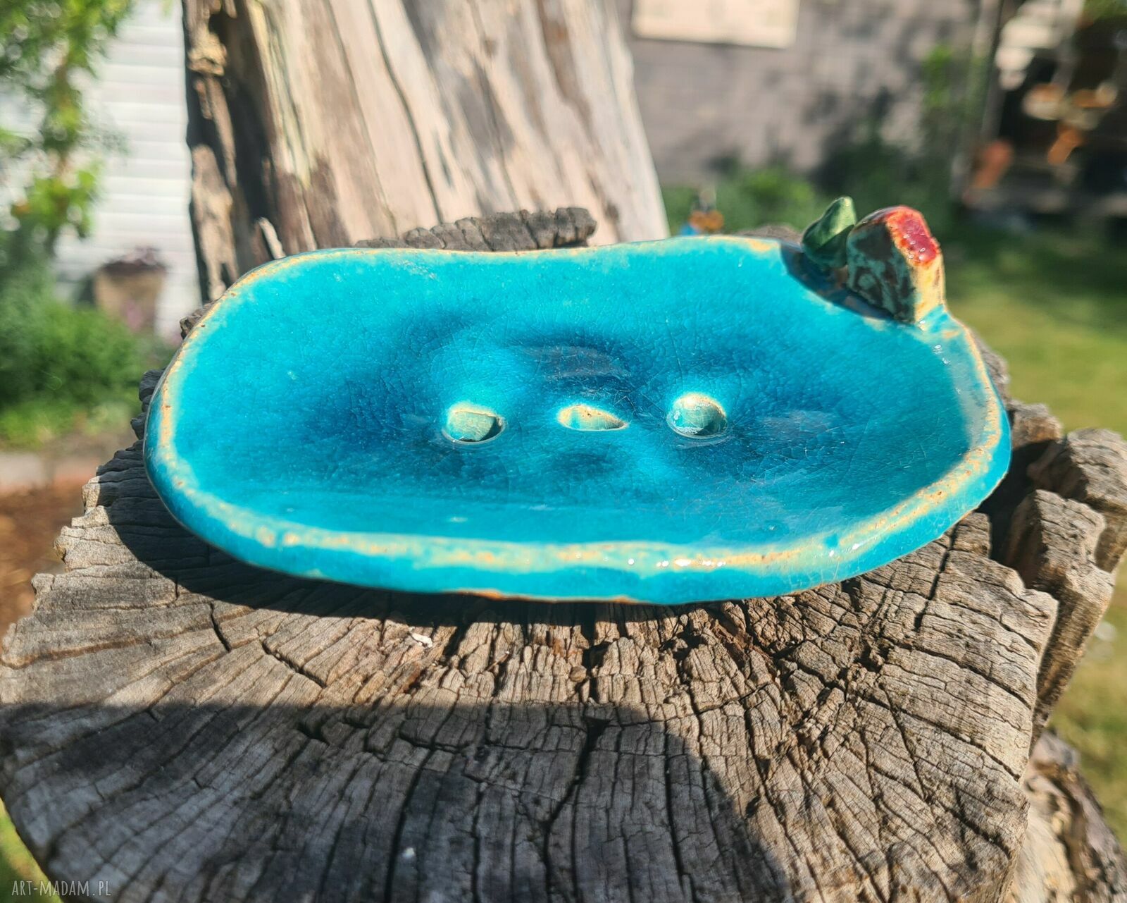 Mydelniczka ceramiczna do łazienki 'Wolna Chwila' - rękodzieło na prezent