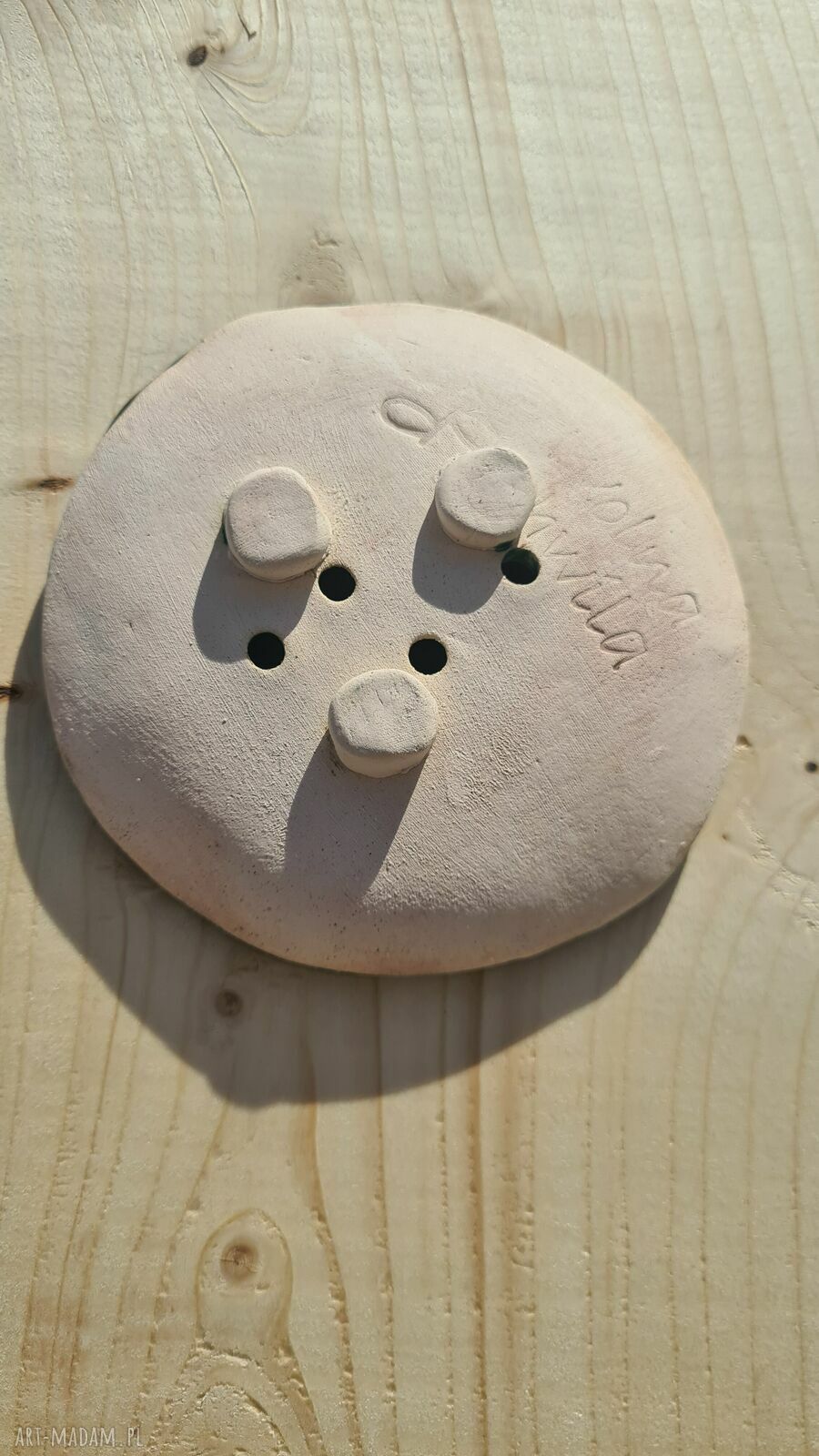 Mydelniczka ceramiczna Wolna Chwila - niebiesko-zielona ozdoba do łazienki