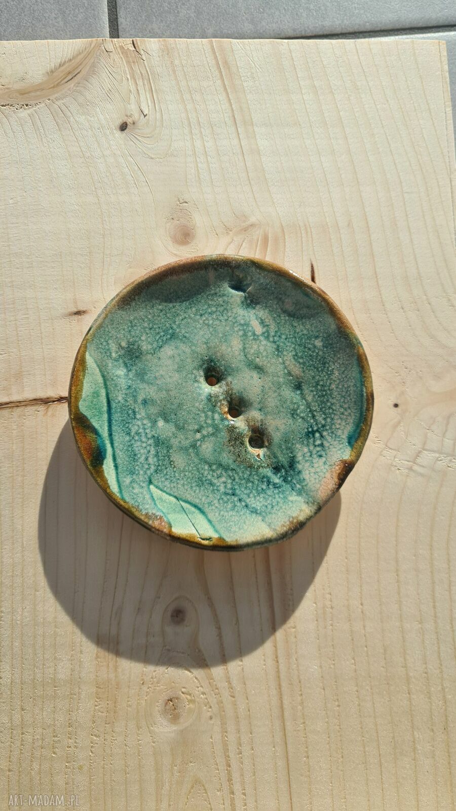 Mydelniczka ceramiczna do łazienki - turkusowa ozdoba i prezent handmade