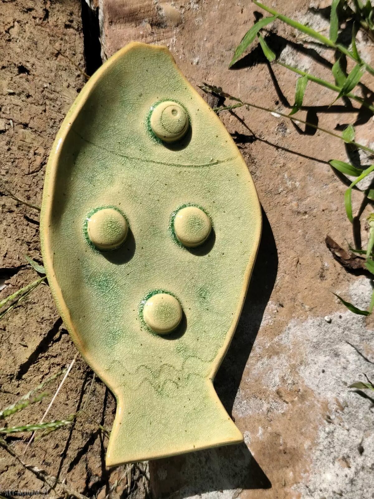 Mydelniczka ceramiczna ryba pełna - ceramiczne rękodzieło do łazienki