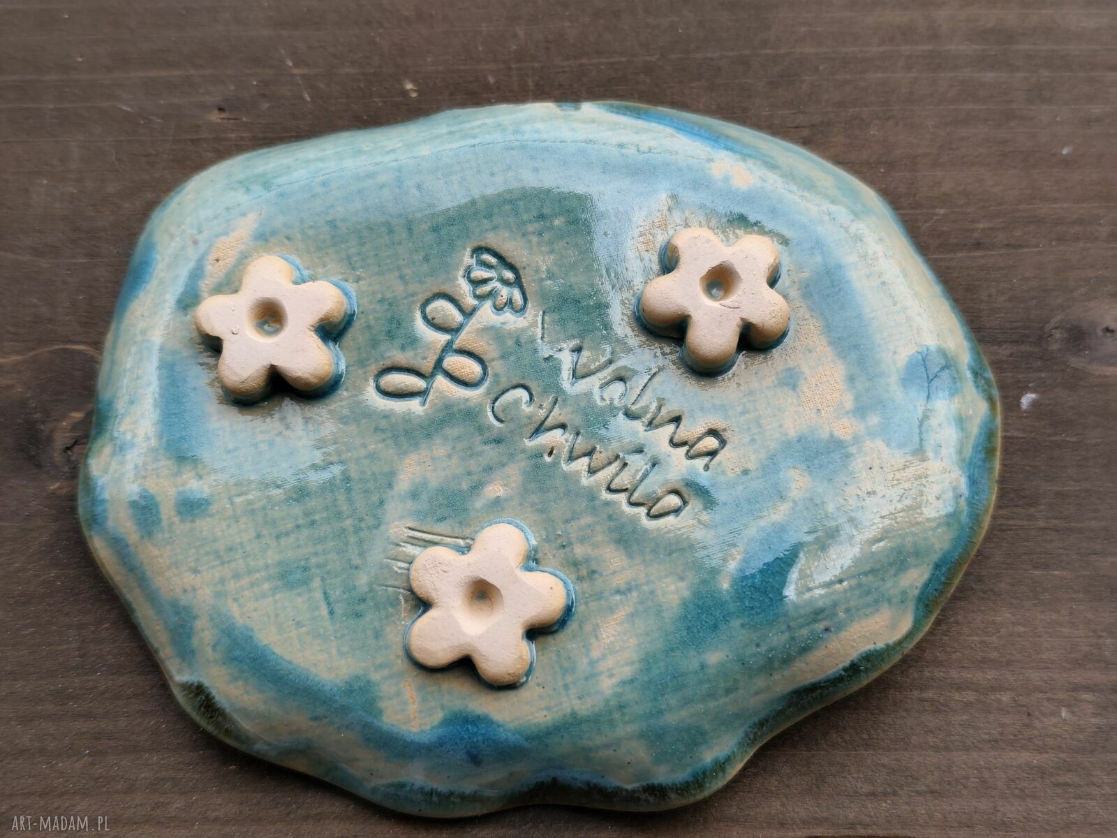 Mydelniczka ceramiczna - ręcznie wykonana do łazienki (Wolna Chwila)