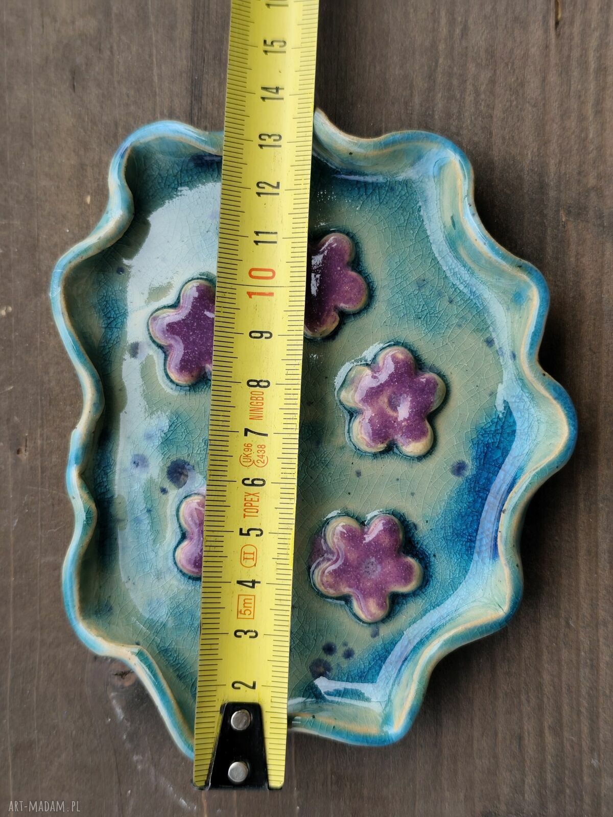 Mydelniczka ceramiczna ręcznie robiona - minimalistyczna osłona blatu