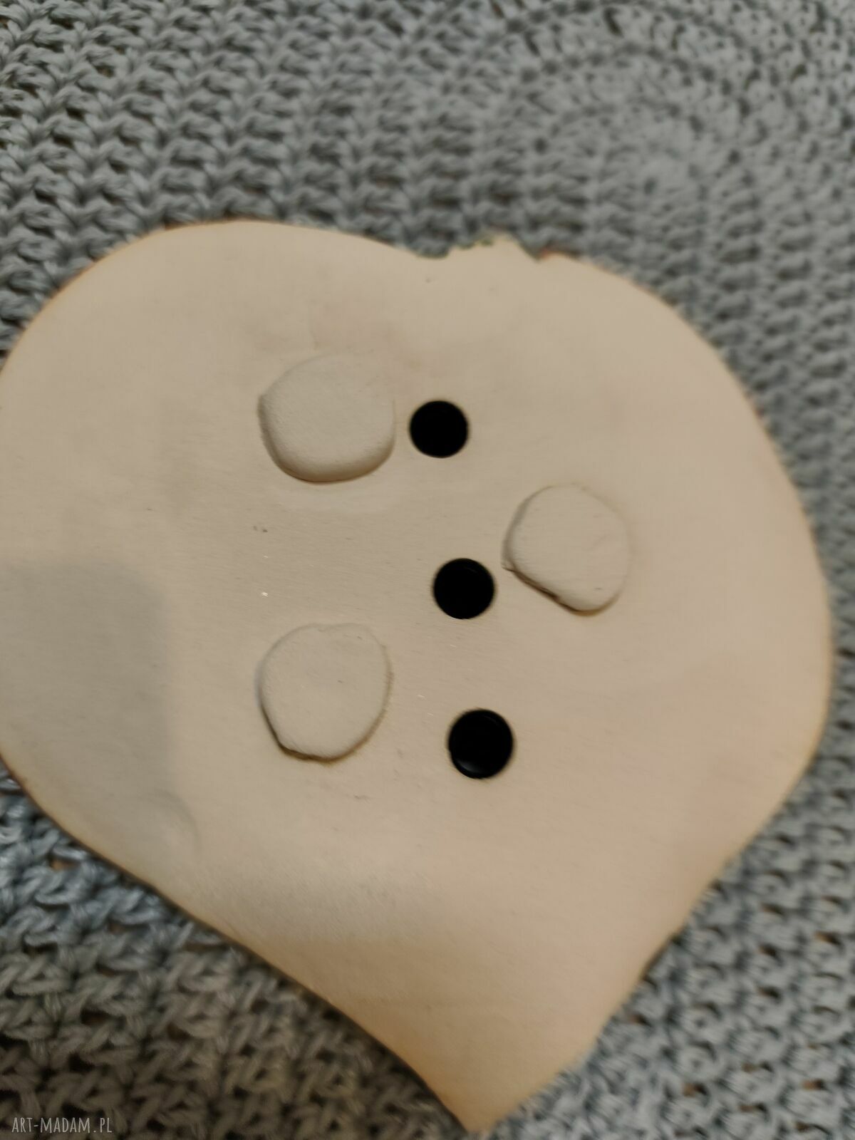 Mydelniczka ceramiczna z gliny szamotowej - zielona ozdoba łazienki