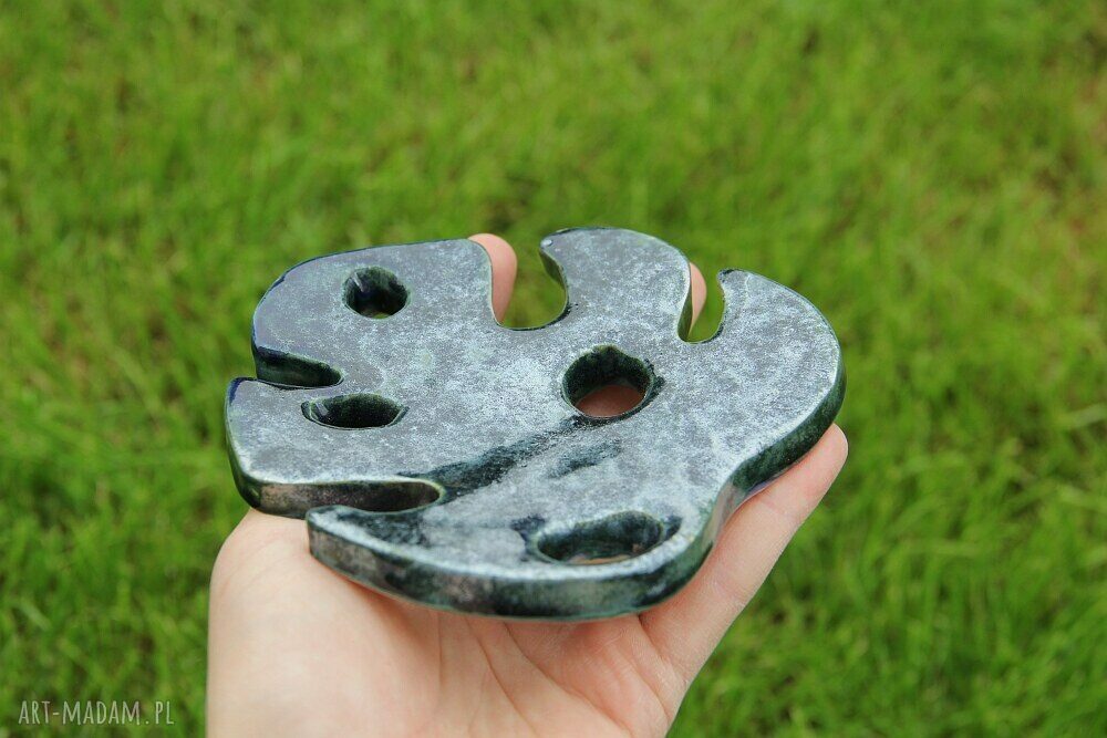 Mydelniczka ceramiczna - liść monstery