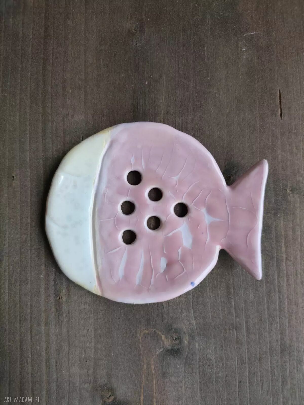 Mydelniczka ceramiczna rybka - ręcznie robione rękodzieło