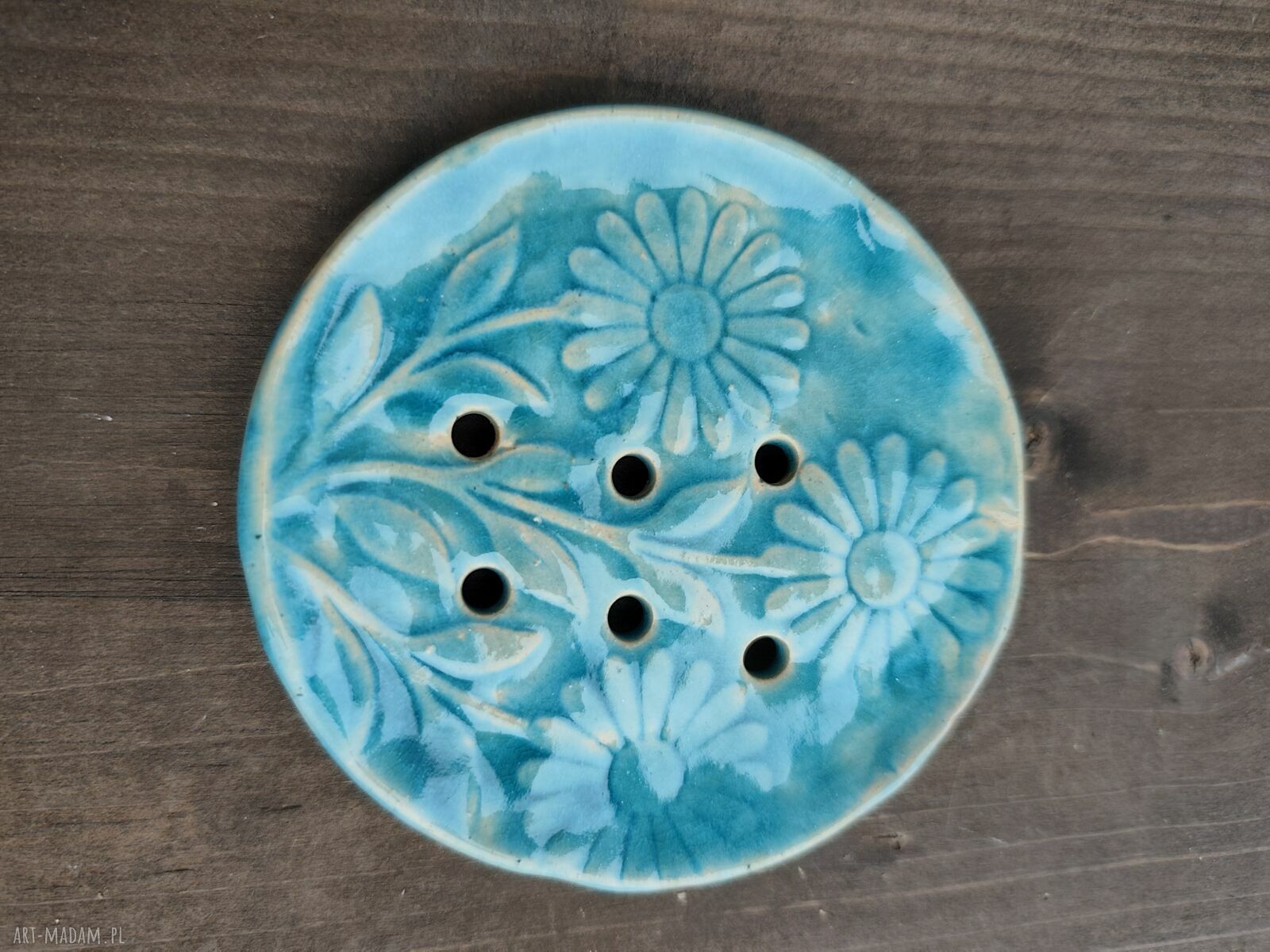 Mydelniczka ceramiczna - turkusowy akcent do Twojej łazienki
