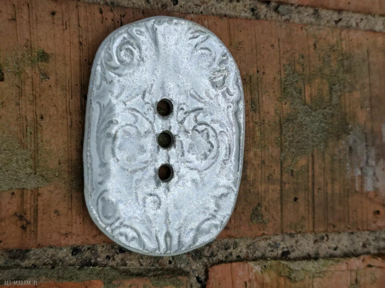 Mydelniczka ceramiczna we wzory - handmade do łazienki