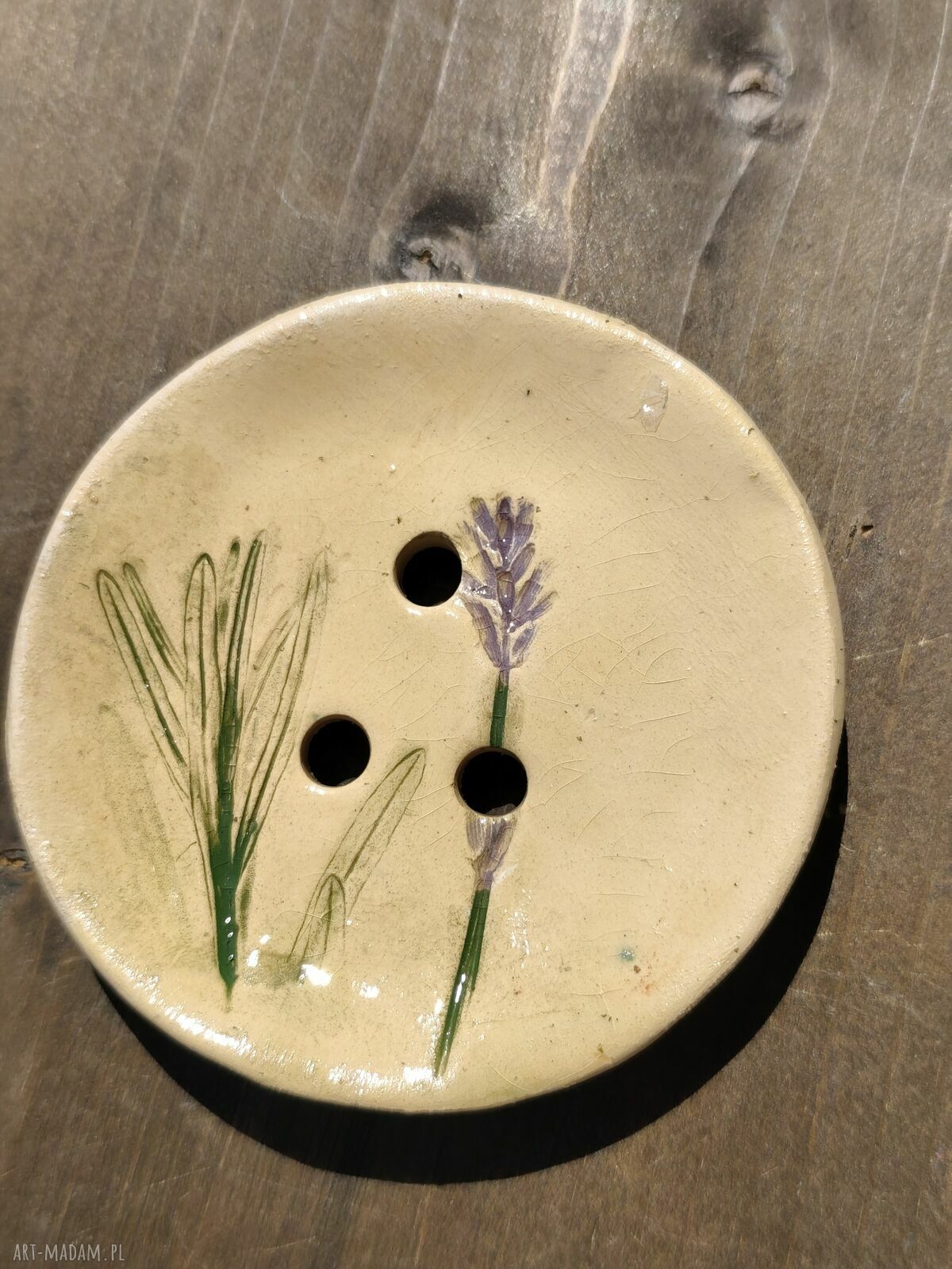 Mydelniczka ceramiczna z lawendą