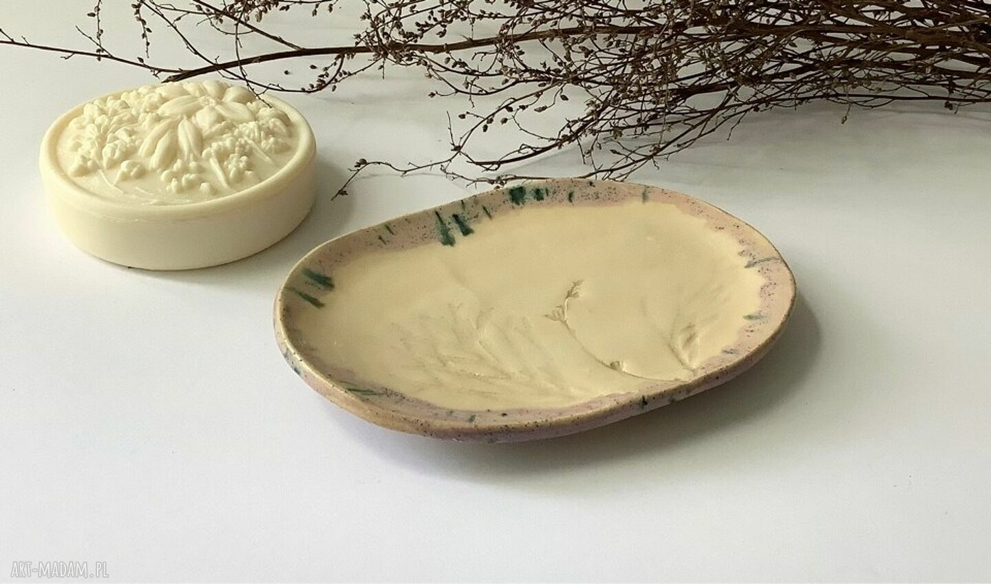 Mydelniczka ceramiczna - spodeczek pod palo santo i drobiazgi