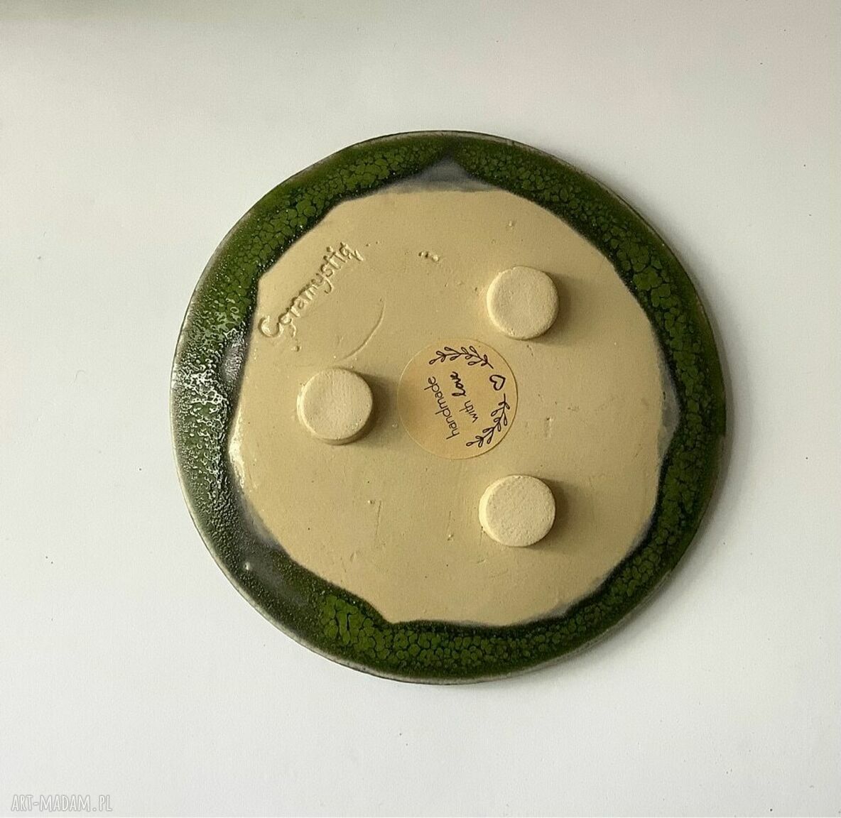 Mydelniczka ceramiczna „Limonka” - talerzyk z gliny 11 cm